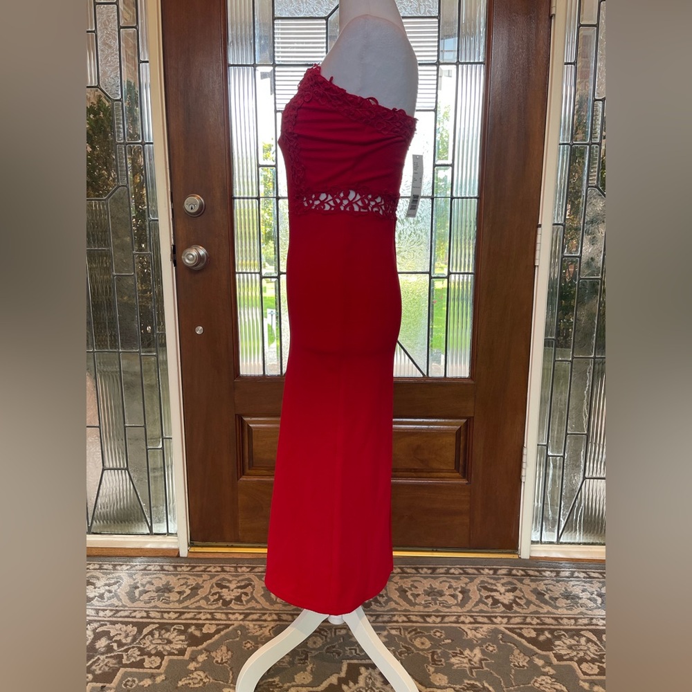 NWT Gianni Bini ‘Crazy in Love’ Scarlet Red Sweetheart Strapless Gown - Sz XS - Picture 2 of 14